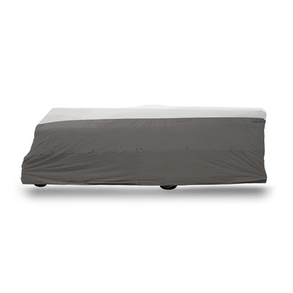 Camco ULTRAGuard 20 to 22-Ft Travel Trailer/Class C RV Cover - Features Zipper Entry Doors & Covered Air Vents - Crafted of Spunbond Polypropylene - Storage Bag for RV Storage & Organization (45740)