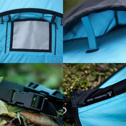 Dandelion Shell Hot Tent with Stove Jack Camping Winter 4 Season Tent 1-2 Person Backpacking for Camping Hiking Hunting Fishing Waterproof Windproof Lightweight 153 x 67 x 43 (inches)