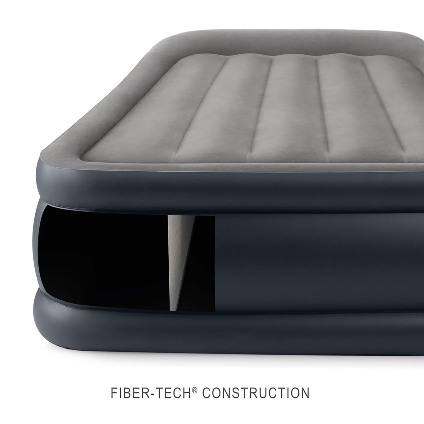 Intex 64131ED Dura-Beam Plus Deluxe Pillow: Fiber-Tech – Twin Size – Built-in Electric Pump-– 16.5in Bed Height-– 300lb Weight Capacity,(Pack of 3)