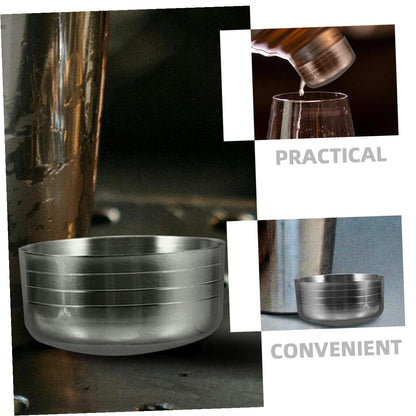 VINTORKY Stainless Steel Cocktail Shaker Lid Replacement 1.65 Inch Bar Tumbler Cap for Mixing Drinks Juice Bubble Tea Accessories