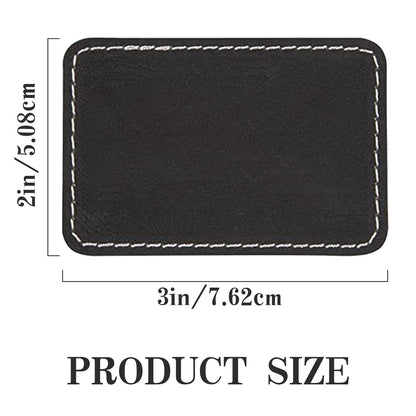 60 Pieces Black-Wihte Laserable Hat Patches with Heat Press/Transfer Adhesive Iron-on Blank Rectangle Laser Engraving Leatherette Sheets Engrave Faux Leather Supplies(3 inch×2 inch)