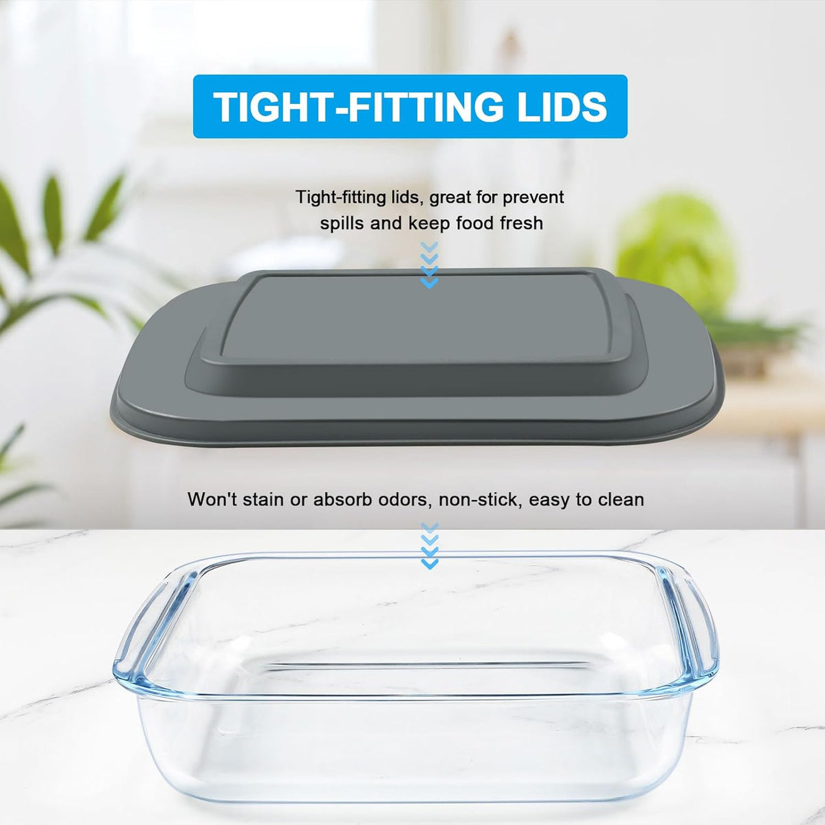 Pyrex 7-Piece Glass Bakeware Set - Versatile Baking Dishes with Lids | Oven & Fridge Safe