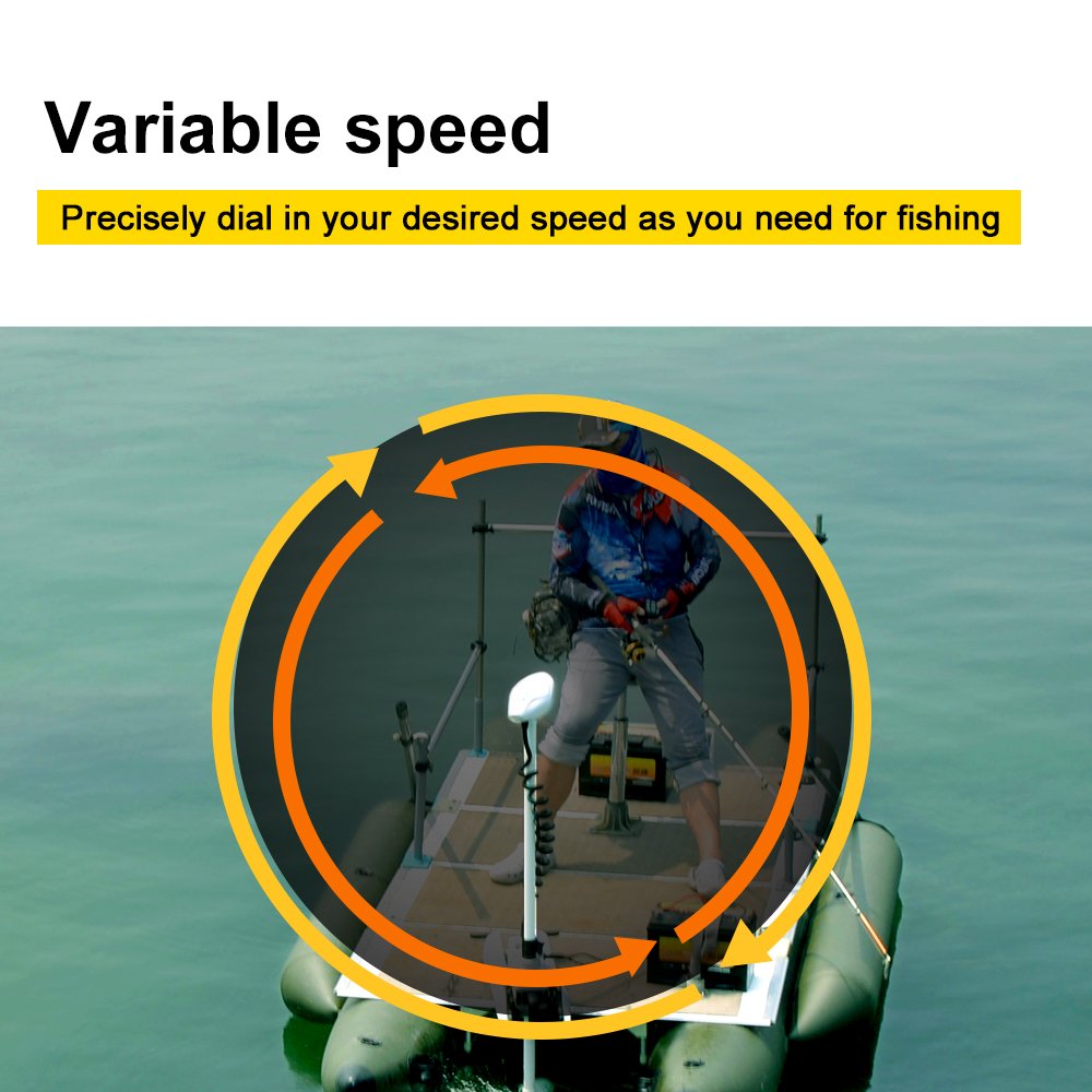 AQUOS Haswing CaymanB Bow Mount Electric Trolling Motor with Wireless Remote- 55 Lb. Thrust, 48in. Shaft, Saltwater & Freshwater
