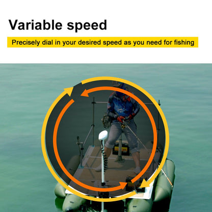 AQUOS Haswing CaymanB Electric Bow Mount 12V Saltwater & Freshwater Trolling Motor - 55lbs Thrust, 54in Shaft, with Wireless Remote & Wireless Foot Control, Quick Release Bracket