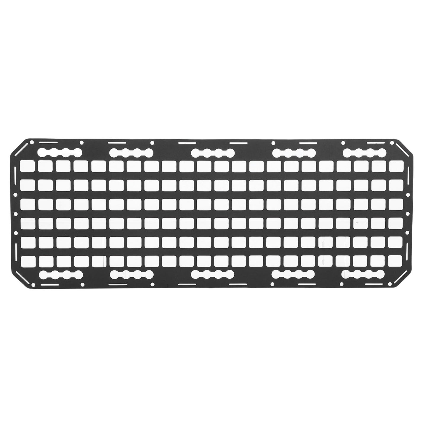 aqxreight Truck Bed Molle Panel, Aluminum Truck Side Storage Organizer Rack for L Track High Hardness Metal Side Bed Cargo Gear Holder with Sandblasted Finish Easy Install Utility Mount