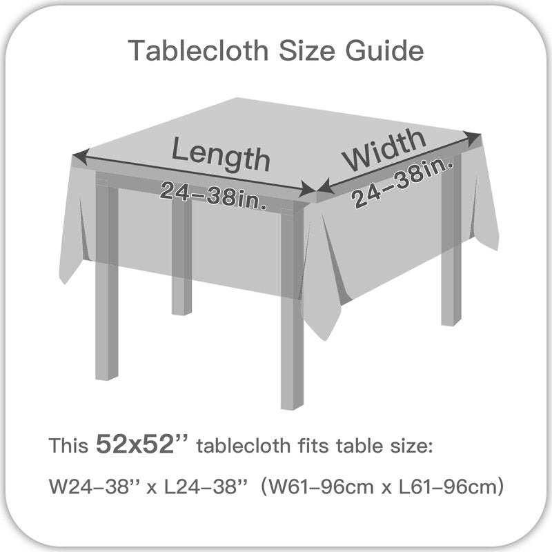 maxmill Jacquard Square Tablecloth Stain Resistant Spillproof Wrinkle Free Washable Soft Table Cloth, Decorative Fabric Table Cover for Dining Room, Indoor and Outdoor Use, 52 x 52 Inch Sage Green