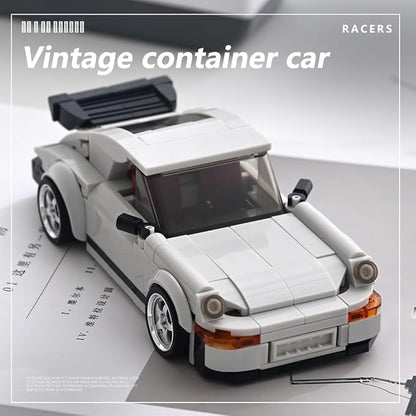 PB8816 1:32 Turbo Sports Car Buliding Blocks Set 343 Pieces MOC Super Racing Model Kit with Display Container Clamping Blocks Toy Gift for Adults