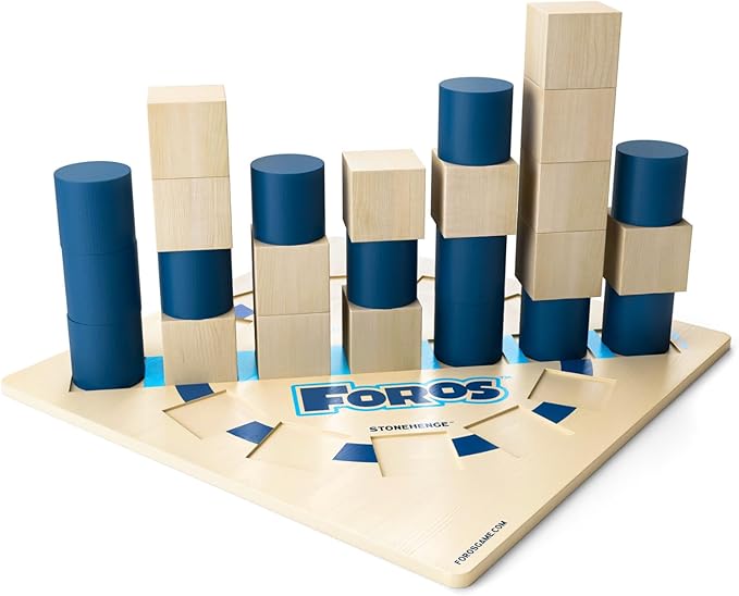 Foros 3D Board Game | Strategic Wooden Game with Unique Play | Family Game for Kids &amp Adults | Fun Entertainment for Game Night | Fast Paced Easy to Learn Multiplayer | MESH Accredited Award Win