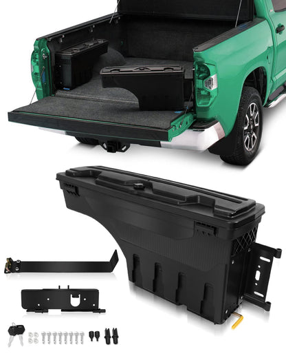 SCITOO Truck Bed Tool Box for Ford F-250 F-350 F-450 Super Duty 1999-2016 Right Passenger Side,Multi-Compartment Dividers Organized Storage,Heavy Duty & No-Drill Installation