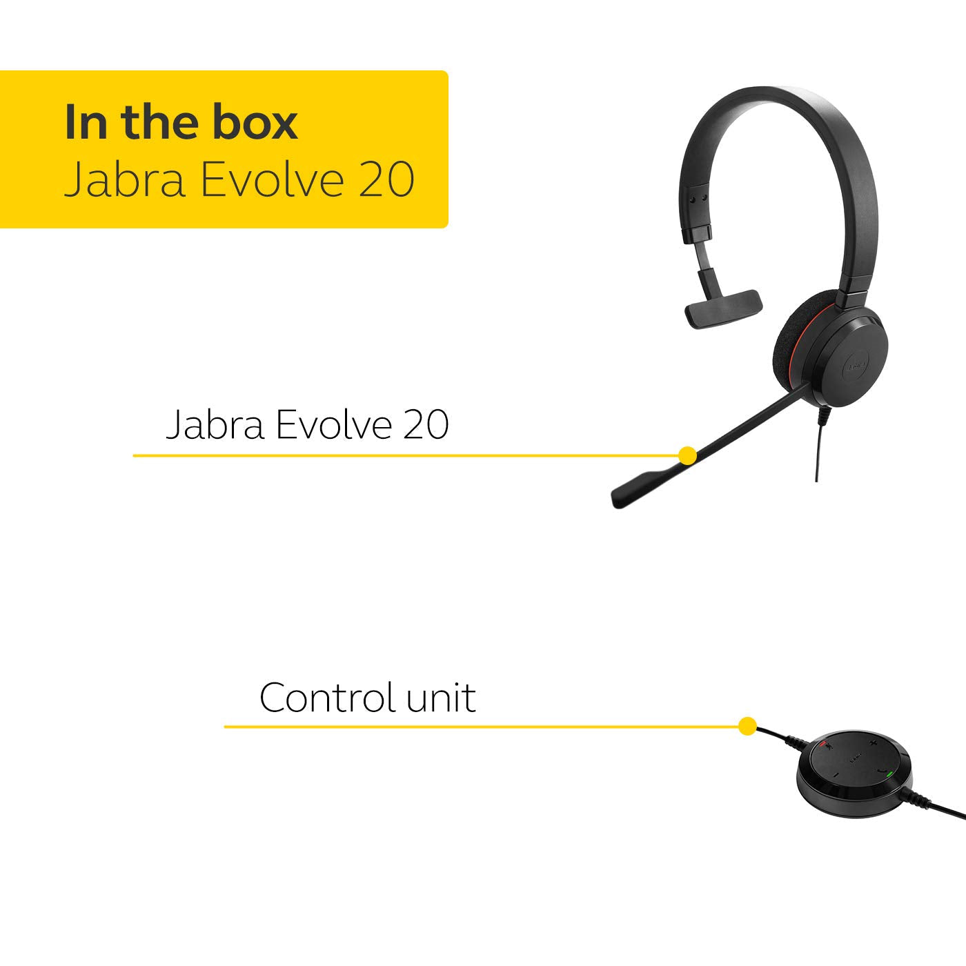 Jabra Evolve 20 Mono UC - Professional Unified Communication Headset