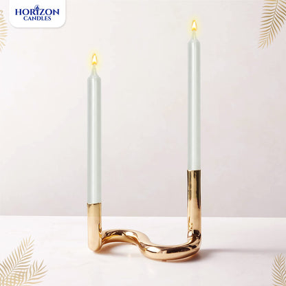 Horizon Candles - Pack of 10 Unscented Straight Candles, 9.84 Inches Tall, 10-Hour Burn Time, for Christmas, Father Day, Weddings, Romantic Dinners, and Parties, Pearl White