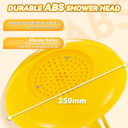 CGOLDENWALL Emergency Shower Safety Shower Station Horizontal Mount Drench Head, 1" NPT Thread, 304 Stainless Steel+ABS Shower Head