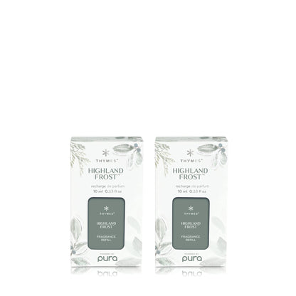 Thymes Pura Refills – 2 Pack of Oil Diffuser Scents – Long-Lasting Pura Diffuser Refills – Premium Home Fragrance – Notes Siberian Fir Needles, Cedarwood & Sandalwood (Frasier Fir, Pack of 2)