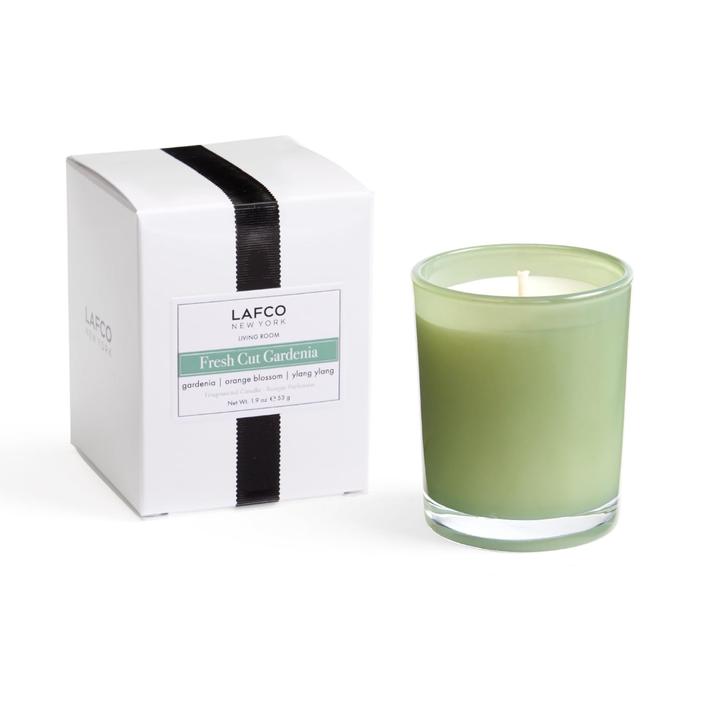 LAFCO New York Votive Candle, Fresh Cut Gardenia - 1.9 oz - 20-Hour Burn Time - Reusable Glass Vessel - Made in The USA