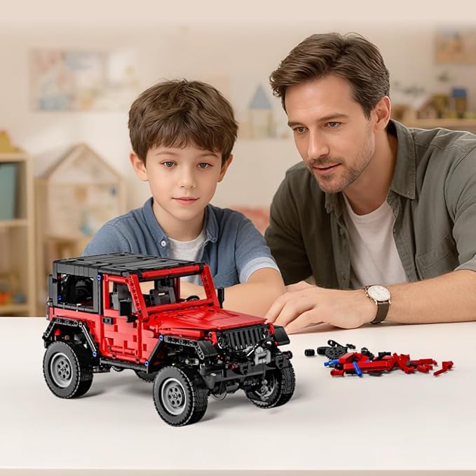 RiceBlock Off-Road Vehicle Model Building Setfor Adult Challenging Car Building Toys Boys Aged 8 and Above 1313 Pieces
