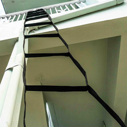 Lightweight Strap Ladder with Carabiners 13ft (4m) | Multi Function Rope Ladders for Kids & Adults | Rescue Tool | Retractable Ladders - Safety Ladder for Fire Evacuation - Compact & Durable