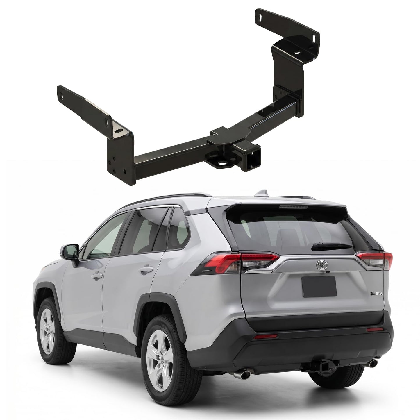 Rear Trailer Hitch for Toyota RAV4 2019-2023, Heavy Duty Class 3 Tow Hitch with 2 Inch Receiver - 6,000 LBS Max GTW, Bolt-On, No Cutting, No Drilling, No Removal (2019-2023 Toyota RAV4)