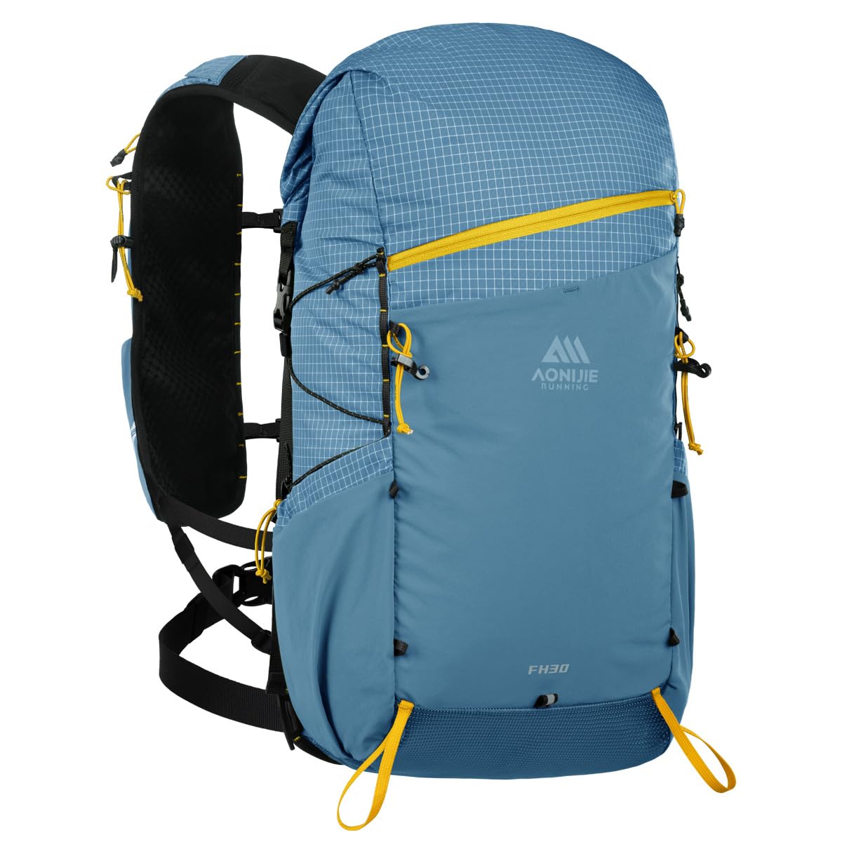 AONIJIE 30L Lightweight Hiking Backpack for Men, Adjustable & Multifunctional Backpacking Travel Gear Running Daypack(B#Blue)