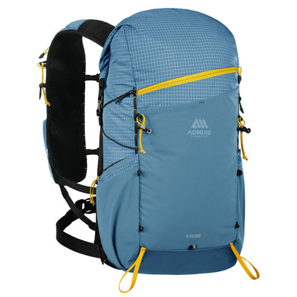 AONIJIE 30L Lightweight Hiking Backpack for Men, Adjustable & Multifunctional Backpacking Travel Gear Running Daypack(B#Blue)