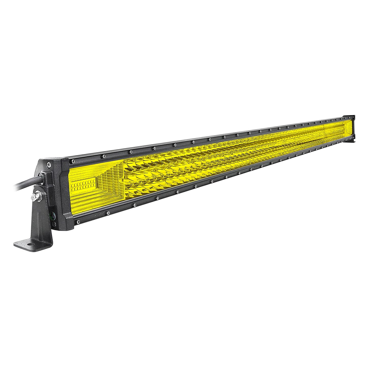 SKYWORLD Yellow 52 inch Straight Led Light Bar 675W Spot Flood Combo Off-Road Lights Bars Fog Lamp IP67 Waterproof Work Lights Bar for Trucks UTV ATV Boat Trailer Driving Lamp 4000K