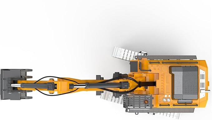 Pro-Grade Remote Control Excavator for Adult Metal Micro-Scale RC Construction Model with Leadscrew Digging System Dual Battery Includes Portable Carry Case