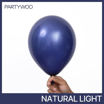 PartyWoo Navy Blue Balloons 101pcs 12 Inch Dark Blue Latex Helium Balloons for Graduation New Year Wedding Sports Theme Boy Baby Shower Men Birthday Bachelorette Party Decorations Blue-Z90