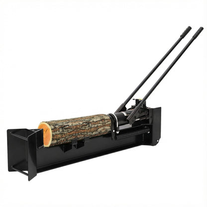 GarveeTech 12 Ton Hydraulic Log Splitter Wood Cutter, Manual Log Splitter with Horizontal Full Steel Beam & Built-in Wheel