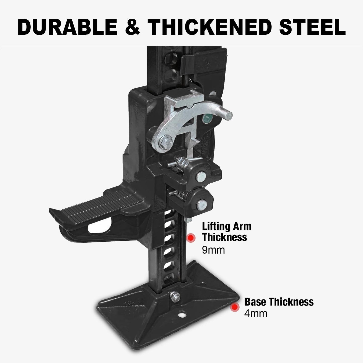 Big RED ATR6501BR Torin 48" Ratcheting Off Road Utility Farm Jack: 3 Ton (6,000 lb) Capacity, Black