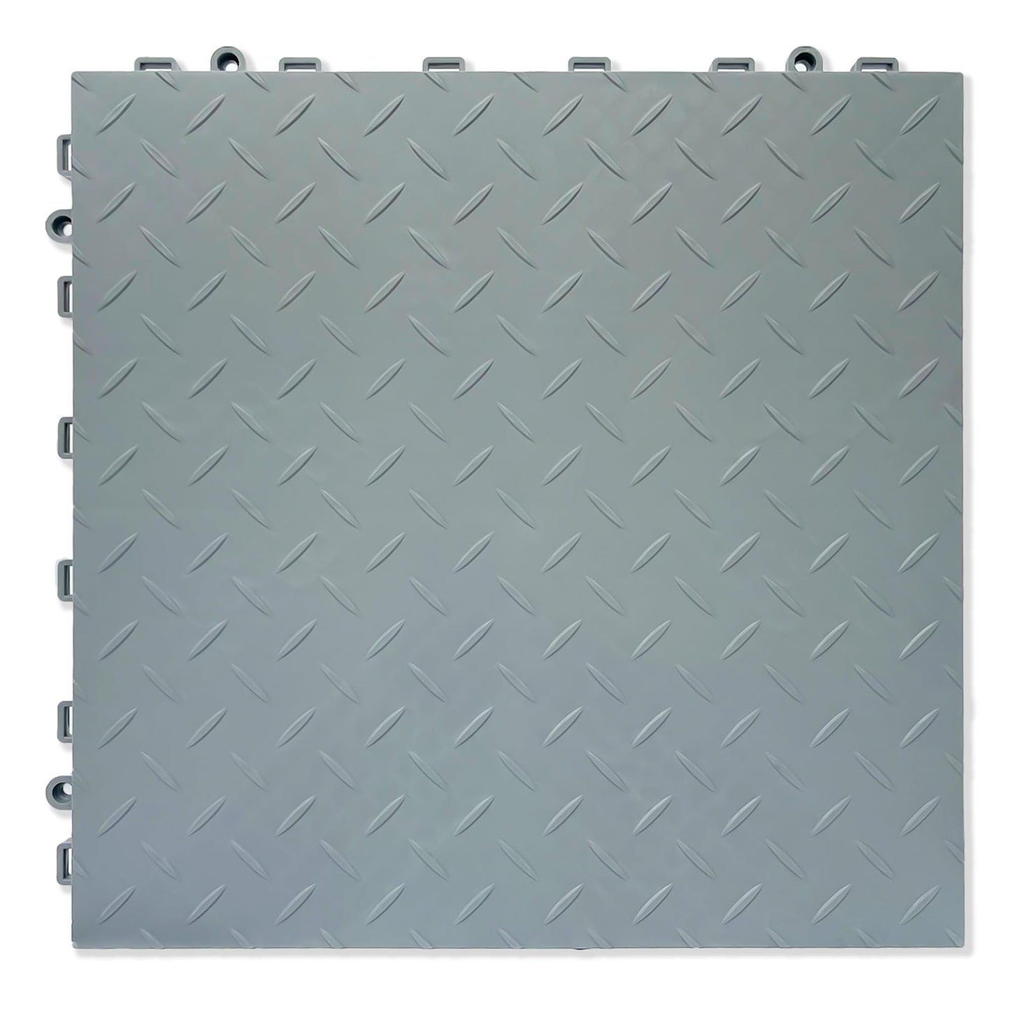 HTWELL Interlocking Garage Floor Tiles,Industrial Heavy-Duty,Non-Slip,Easy Clean,100% Virgin PP Modular Snap Together DIY Flooring for Garage,Basement,Workshop,Tool Sheds(16"x16"x0.71" 22 Pack Gray)