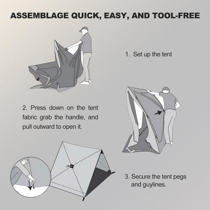 XIXIKANK Instant Pop-Up Emergency Shelter, 30-Second Setup All-Weather Work Tent for Disaster Relief, First Aid, Outdoor Survival & Worksites, Waterproof & Windproof 6.6ft x 6ft x 6.2ft