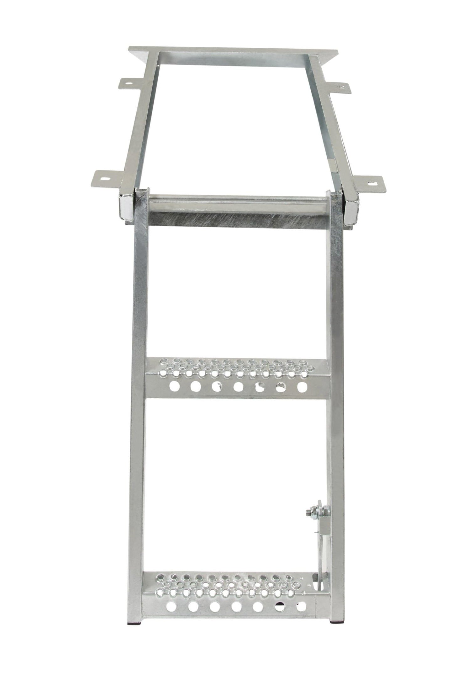 Mytee Products 2 Rung Pull-Out Trailer Step Ladder Folding Truck Step Galvanized Steel Heavy Duty for Use with Trucks, Trailers and RV's
