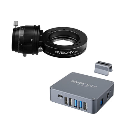 SV241 Pro Astronomical Telescope Power Management Box, Telescope Power Hub, Remote Control for Astronomy Equipment with SV238 Off-Axis Guider (OAG), Astronomy OAG 8x14mm Prism for Astrophotography