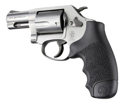 Hogue OverMolded Rubber Monogrip for S&W J-Frame Round Butt, Black - 60000