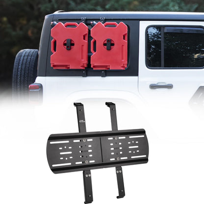 JOYTUTUS Rear Window Storage Molle Panel Kit Compatible with Wrangler JL 2018-2026(Hard Top Only), Wrangler Cargo Bracket for Recovery Traction Boards Gas Can Shovel Mount 2Pcs
