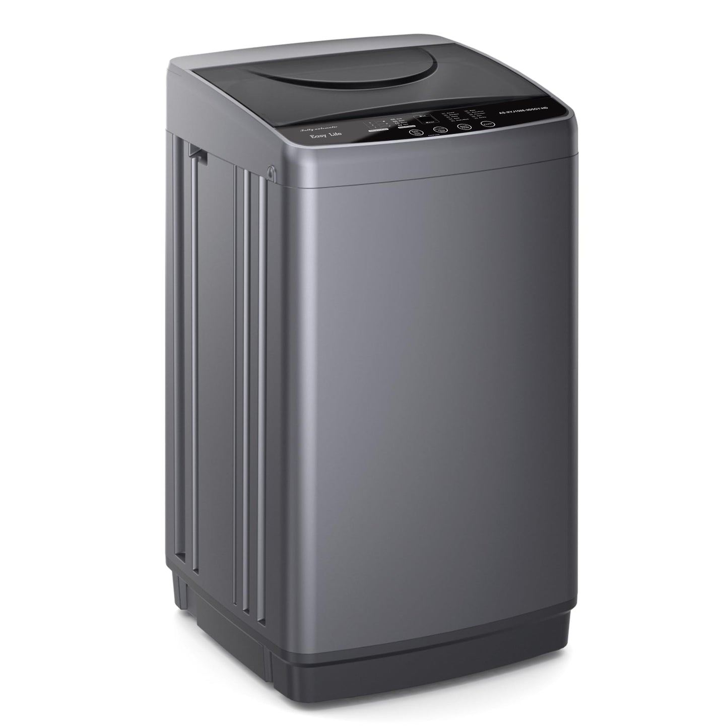 Portable Washing Machine, 7.7LBS Full-Automatic, 10 Wash Cycles, Stainless Steel Drum, Quiet Compact Washer for Apartment, Dorm, RV, Grey