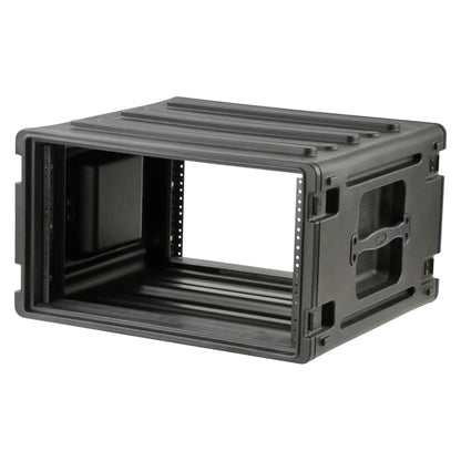SKB 6U Roto Rack Case - Durable Polyethylene Gear Protector, Stackable, Waterproof with Twist Latches & Rubber Feet for Musicians, DJs, and A/V Equipment - Secure Transport & Storage Solution