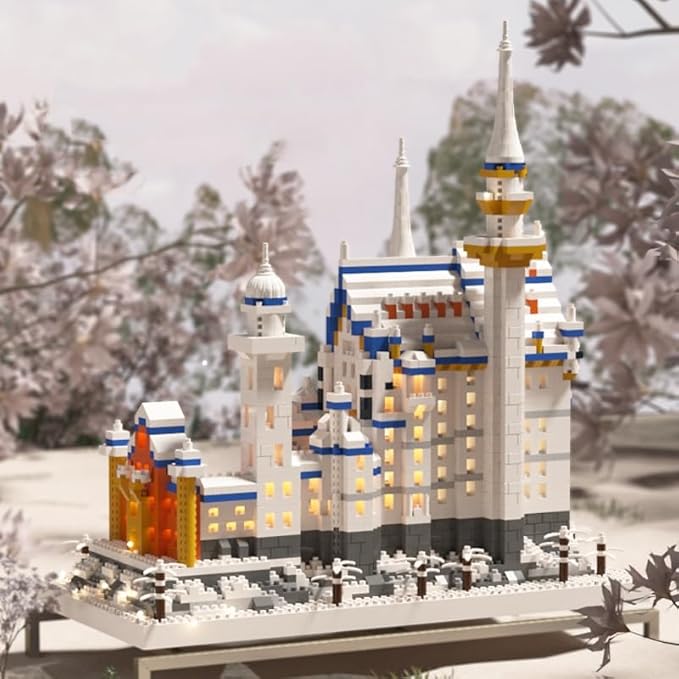 Famous Architecture ModelMicro Blocks Building SetsGermany Swan Stone Castle 2800+ PCS Mini Bricks Building Blocks Gift for Adults and Teens