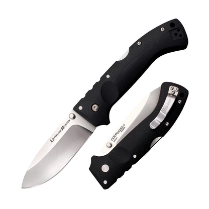 Cold Steel Ultimate Hunter 3.5" S35VN Razor-Sharp Blade 5" G-10 Easy-To-Grip Orange Handle Hunting Folding Knife with Tri-Ad Locking Mechanism