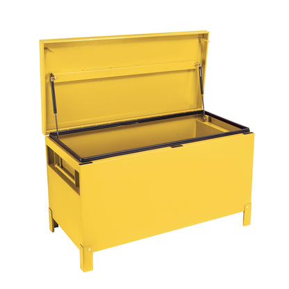 GAOMON Large Tool Box Truck Bed Toolboxes Steel Heavy Duty Waterproof Free Assemble Tool Organizer Chest Cabinet Toolbox with Side Handles for Pick Up Trucks RV Trailer (Yellow, 36'' x 15'' x 19'')