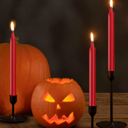 24 Pack Red Spell Chime Candles – Premium Mini Unscented Taper Candles for Rituals, Prayer, Meditation, Altar, Spells – 4" Tall – Ideal for Witches & Spiritual Practices