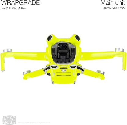 WRAPGRADE Skin Stickers Compatible with DJI Mini 4 Pro | Full Wrap (Neon Yellow)
