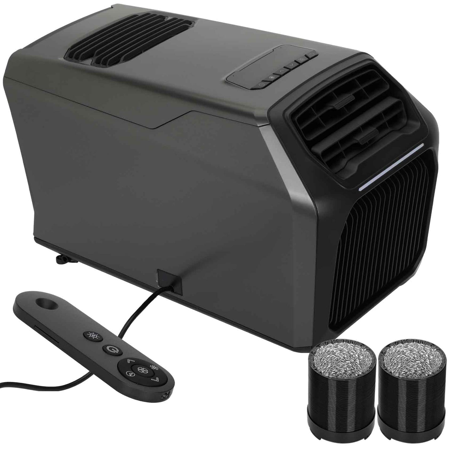 8,000 BTU Portable Camping Air Conditioners & Heater, 5-in-1 Cooling, Heating, Fan, Dehumidifier, Sleep Mode, 550W Portable Tent Air Conditioner for Camping, RV, Truck, Small Room, Indoor/Outdoor Use