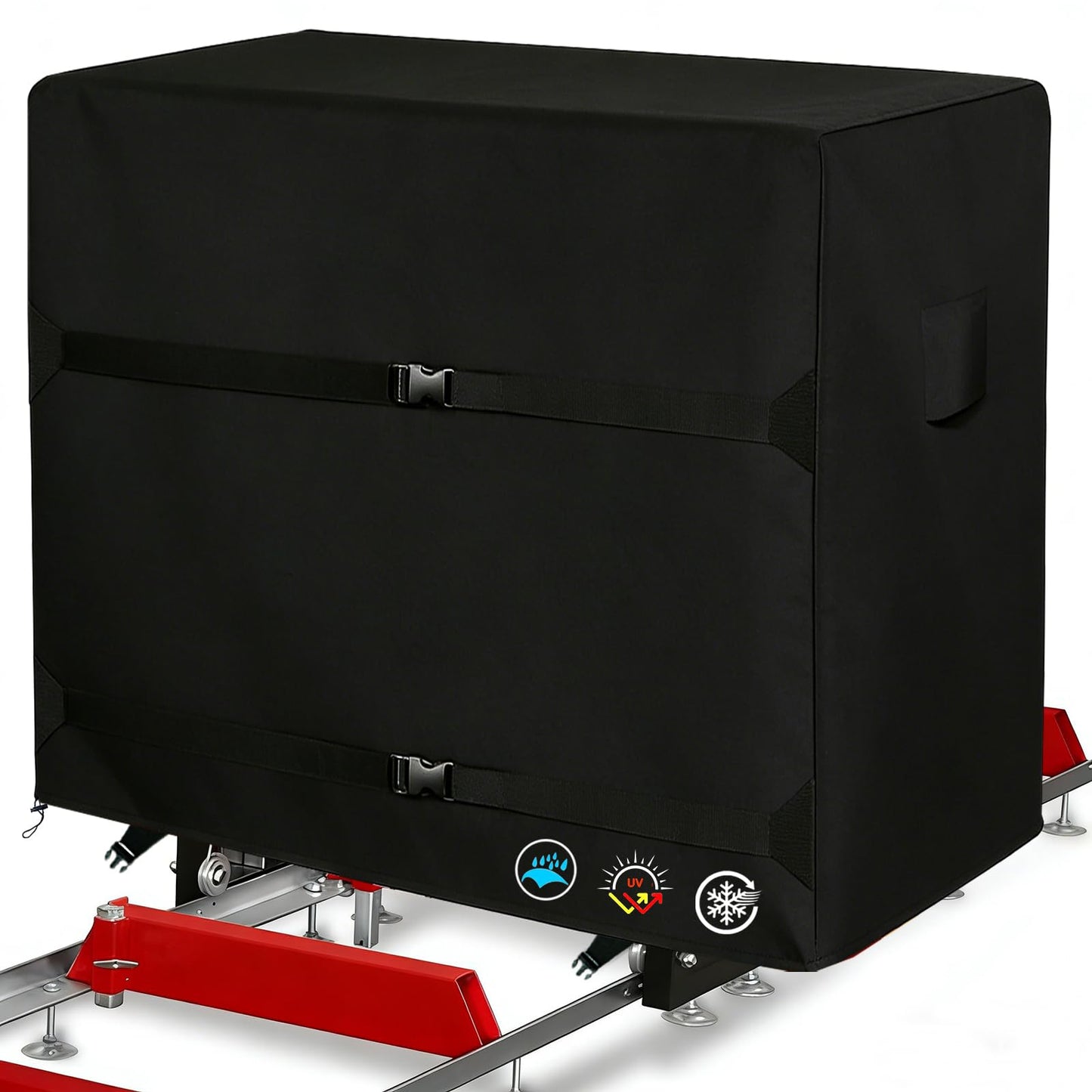 Sawmill Cover, Heavy Duty Black, Portable Custom Fitted for SM-26 & SM-32 – Waterproof, UV & Tear Resistant, All-Weather Outdoor Storage Protection-Only Cover