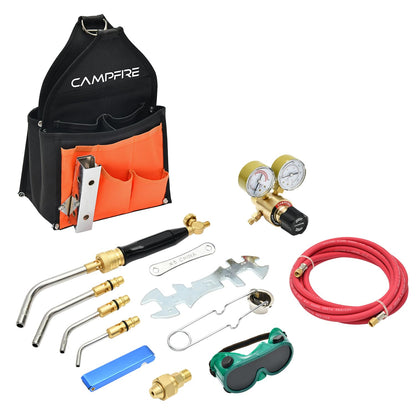 CAMPFIRE Air Acetylene Torch Kit With Tool Bag Turbotorch Kit, Fuel Gas Kit Professional Series