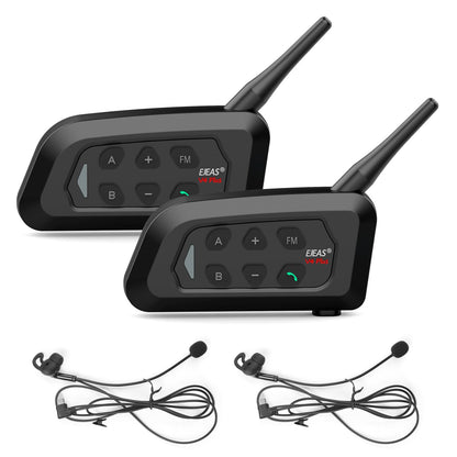 EJEAS V6C Professional Football Referee Bluetooth Intercom, 2 People Wireless Bluetooth Headset with Running Armband for Soccer Hockey Rugby Sports (2 Pack)