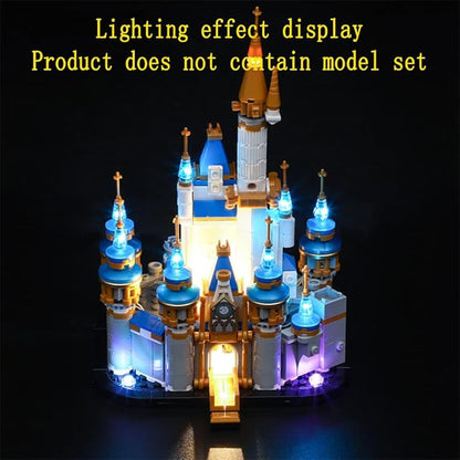 LED Light Kit Compatible with Lego Mini Disney Castle - Lighting Set for 40478 Building Model (Model Set Not Included)