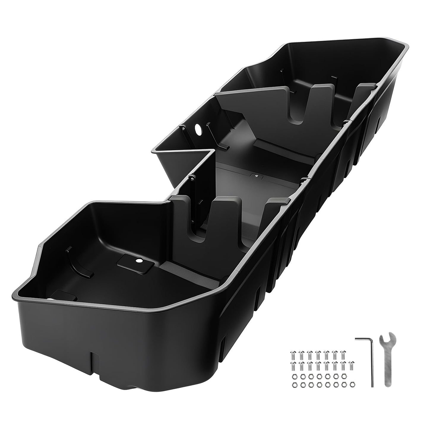 GEARLAST Underseat Storage Compatible with Chevy Silverado/GMC Sierra 1500 2500 3500 2019-2025, Rear Under Seat Organizer Cargo Box, Upgraded Rear Under Seat Organizer Cargo Box