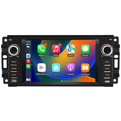 EagleNav Car Stereo for Jeep Wrangler JK Compass Patriot/Chrysler/Dodge RAM Charger, 7 inch Touch Screen Android 13 Radio with Bluetooth GPS Wireless CarPlay Android Auto [2GB+32GB]