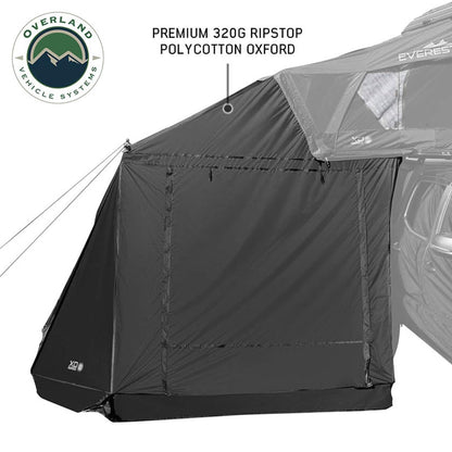 Overland Vehicle Systems XD Everest Annex Room Roof Top Tent Extension - Black Body Grey Trim (XD Everest Annex Room 2 Person)
