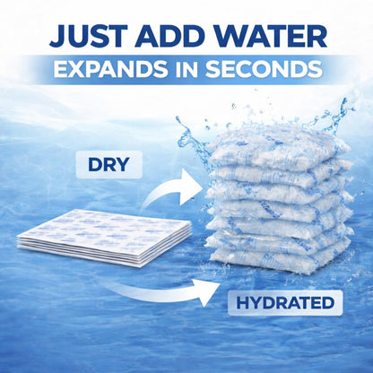 ThermaFreeze Bulk Ice Sheets: 600-Count Dry Flat Packs for Cold Shipping; Long-Lasting Packs: Keep Cardboard Boxes, Coolers, Lunchboxes Cool - Reusable Flexible Ice Blanket 9"x16.5" 600 ct